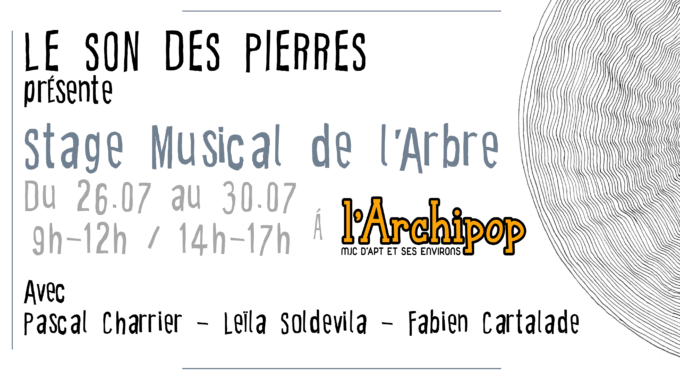 Stage musical de l’Arbre, du 26 au 30 juillet !